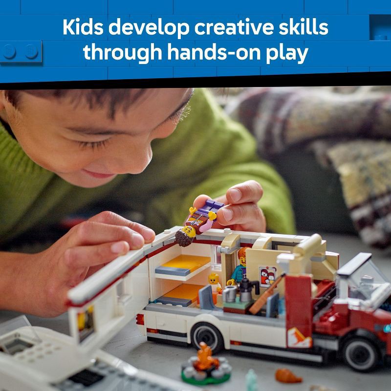 slide 5 of 7, LEGO City Holiday Adventure Camper Van Building Toy Set 60454, 1 ct