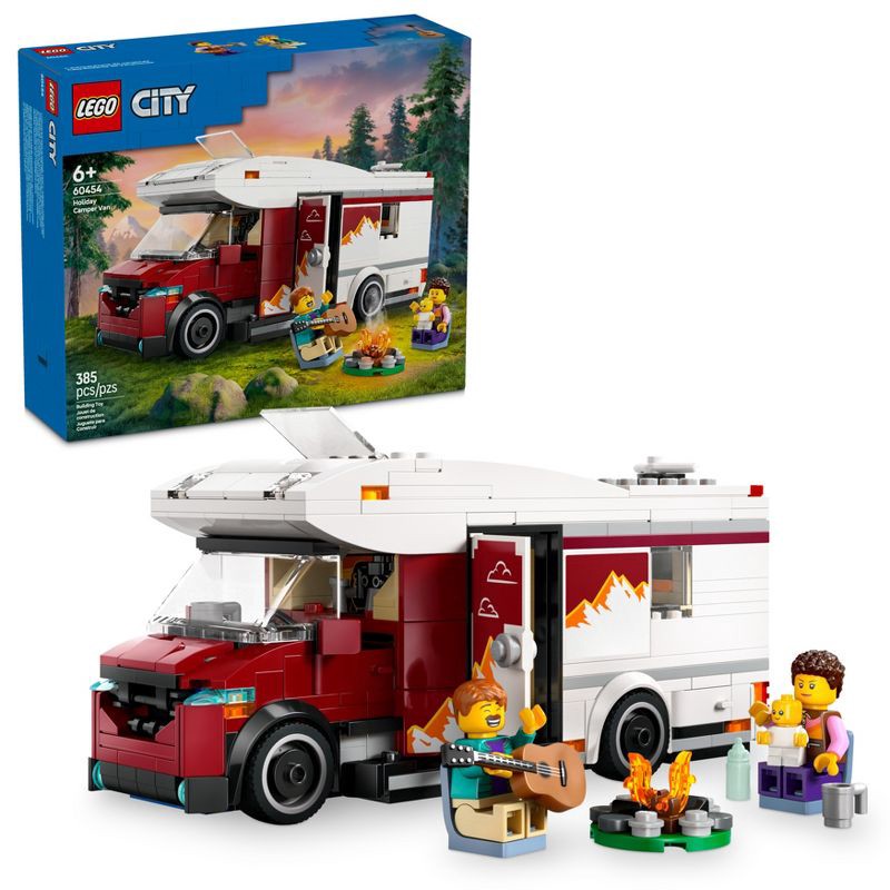 slide 1 of 7, LEGO City Holiday Adventure Camper Van Building Toy Set 60454, 1 ct