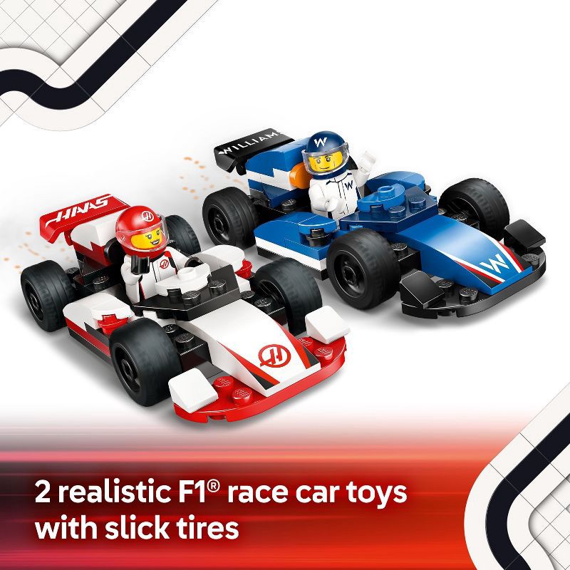 slide 5 of 6, LEGO City F1 Williams Racing & Haas F1 Race Cars Preschool Toy 60464, 1 ct