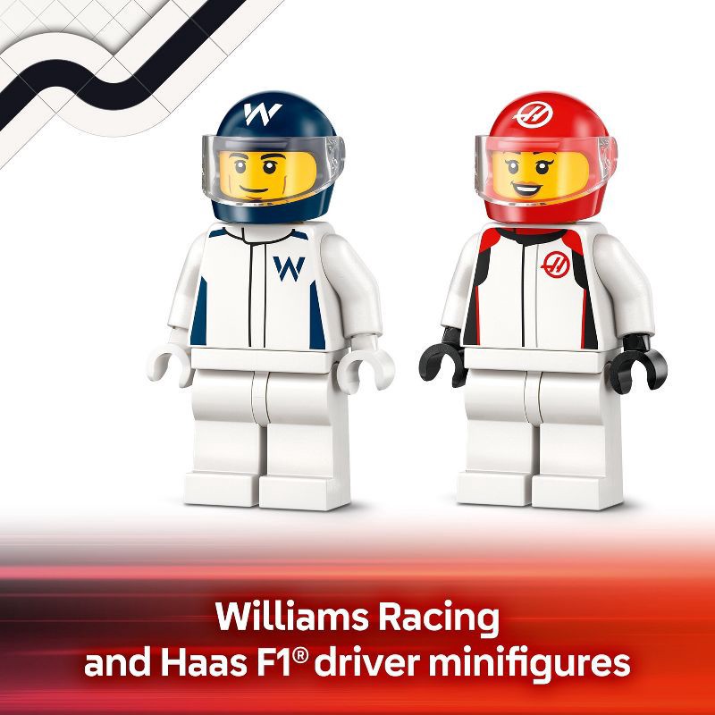 slide 6 of 6, LEGO City F1 Williams Racing & Haas F1 Race Cars Preschool Toy 60464, 1 ct