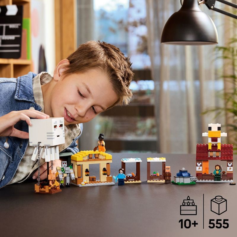 slide 2 of 6, LEGO Minecraft The Ghast Balloon Village Attack 21273, 1 ct