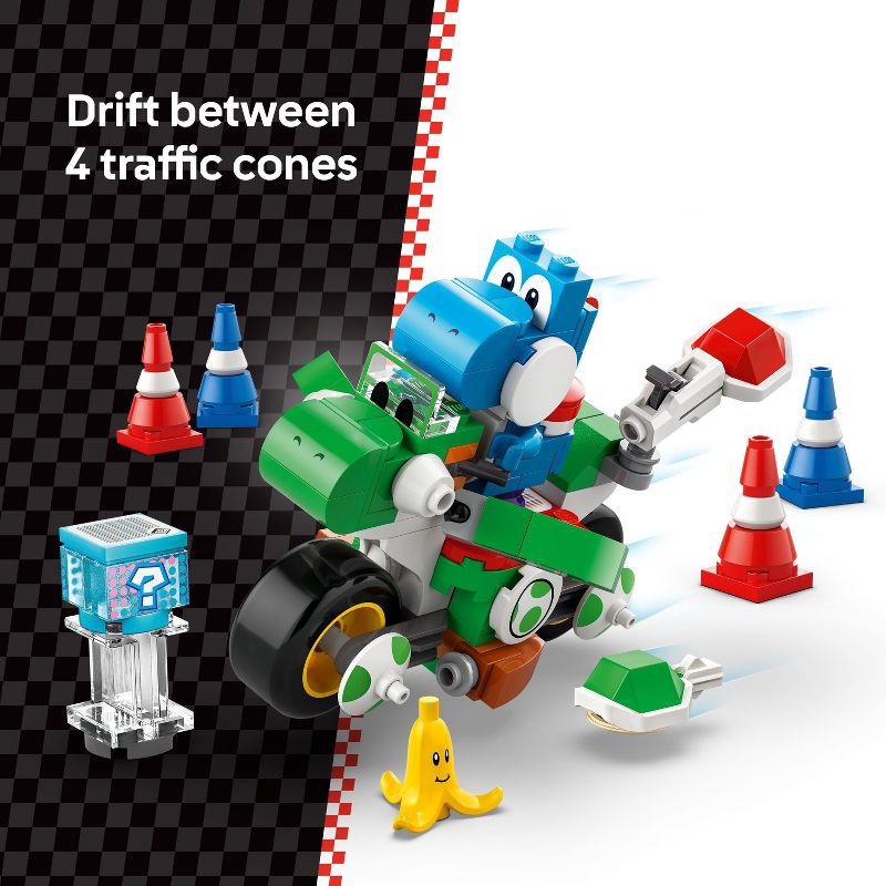 slide 3 of 6, LEGO Super Mario Kart Yoshi Bike Building Toy 72031, 1 ct