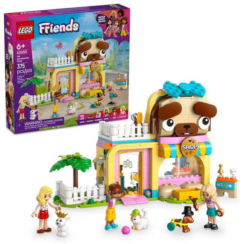 slide 1 of 6, LEGO Friends Pet Accessories Shop Pretend Play Building Set 42650, 1 ct