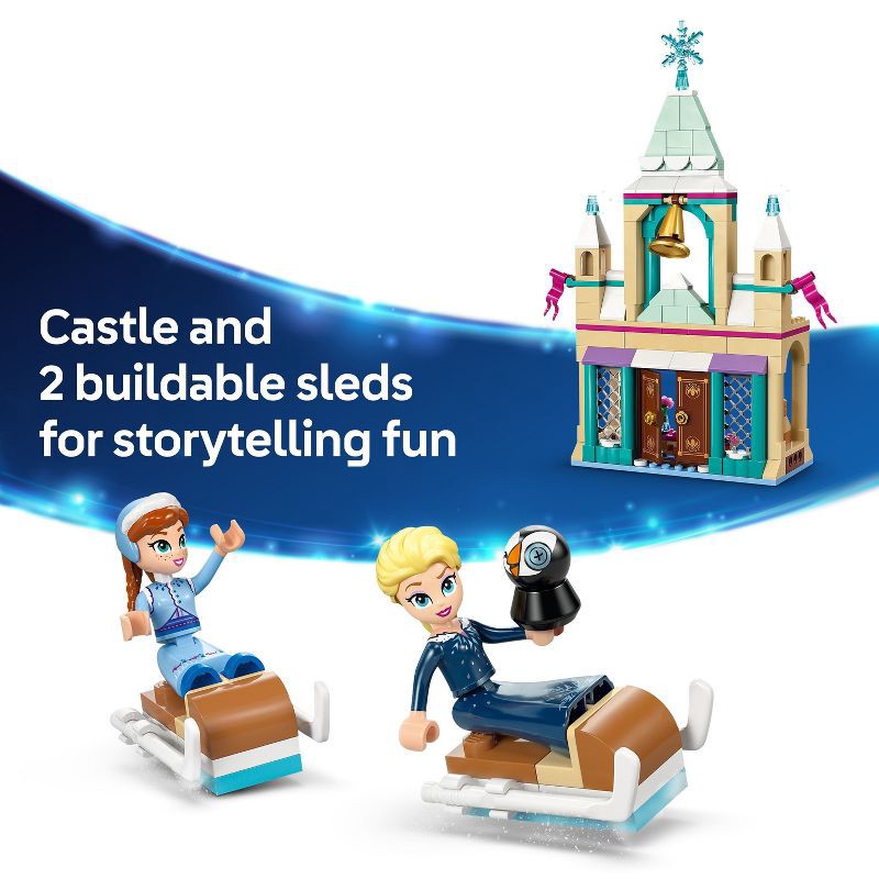 slide 4 of 6, LEGO Disney Frozen Arendelle Frozen Castle Building Toy with Princess Anna & Elsa 43265, 1 ct