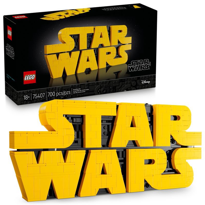 slide 1 of 7, LEGO Star Wars Brick-Built Star Wars Logo, Collectible Building Kit 75407, 1 ct