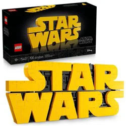 LEGO Star Wars Brick-Built Star Wars Logo, Collectible Building Kit 75407