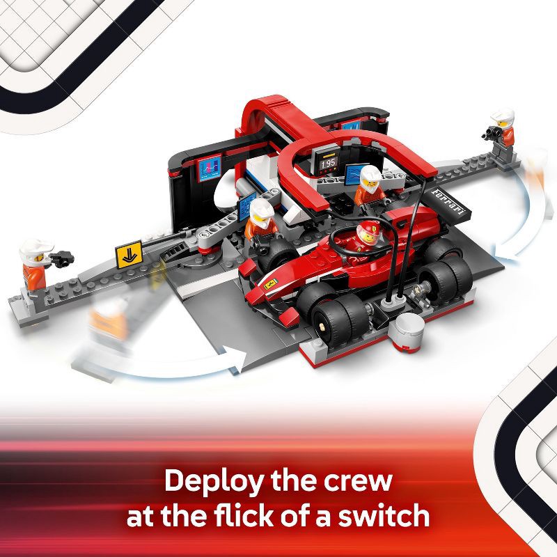 slide 3 of 6, LEGO City F1 Pit Stop & Pit Crew with Ferrari Car, Model Race Car Toy 60443, 1 ct
