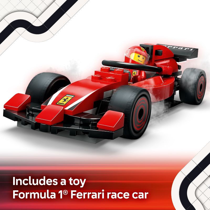 slide 5 of 6, LEGO City F1 Pit Stop & Pit Crew with Ferrari Car, Model Race Car Toy 60443, 1 ct