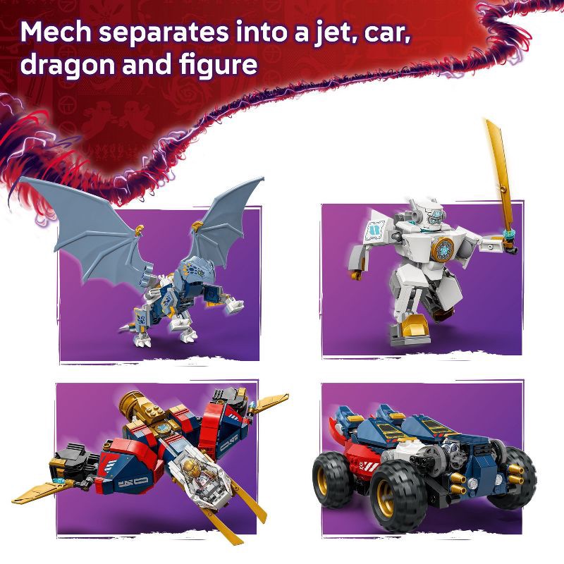slide 3 of 6, LEGO NINJAGO Zane's Ultra Combiner Mech Ninja 4-in-1 Building Toy 71834, 1 ct