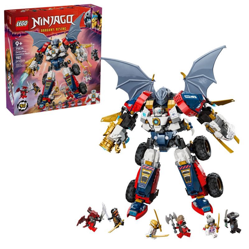 slide 1 of 6, LEGO NINJAGO Zane's Ultra Combiner Mech Ninja 4-in-1 Building Toy 71834, 1 ct