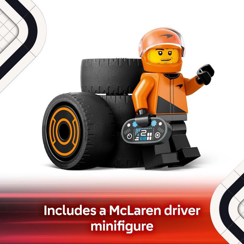 slide 4 of 7, LEGO City F1 Driver with McLaren Race Car Model Racing Playset 60442, 1 ct