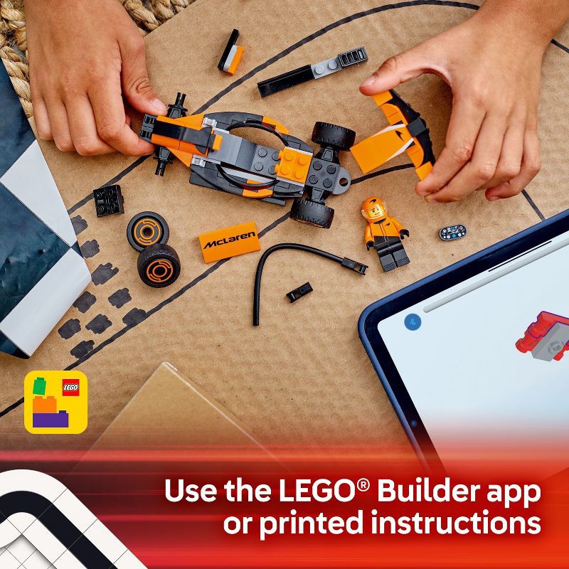 slide 7 of 7, LEGO City F1 Driver with McLaren Race Car Model Racing Playset 60442, 1 ct