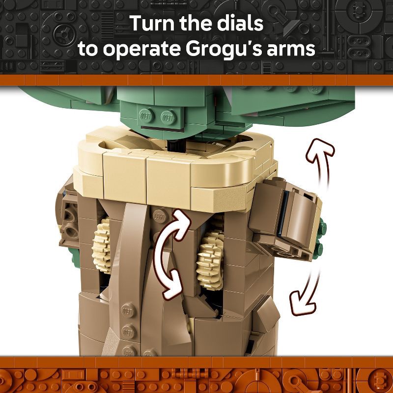 slide 4 of 6, LEGO Star Wars The Mandalorian: Grogu with Hover Pram Buildable Toy Figure 75403, 1 ct