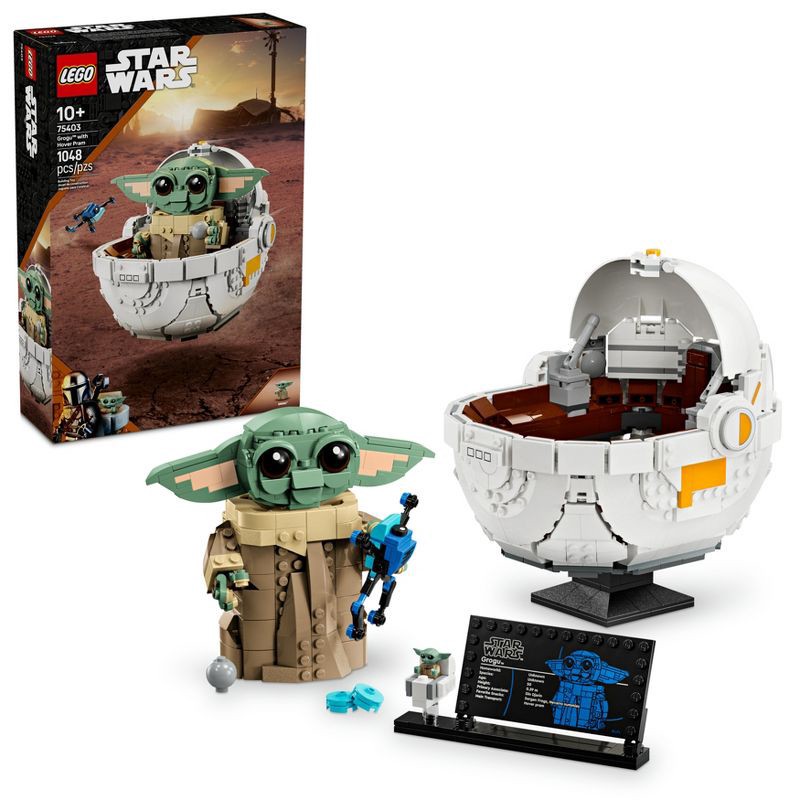slide 1 of 6, LEGO Star Wars The Mandalorian: Grogu with Hover Pram Buildable Toy Figure 75403, 1 ct