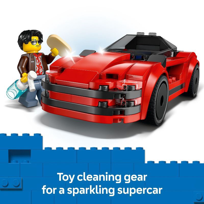 slide 4 of 7, LEGO City Red Sports Car Building Toy with Driver Minifigure 60448, 1 ct