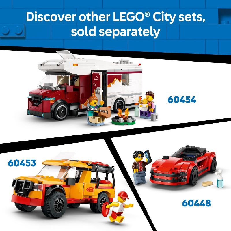 slide 6 of 7, LEGO City Red Sports Car Building Toy with Driver Minifigure 60448, 1 ct