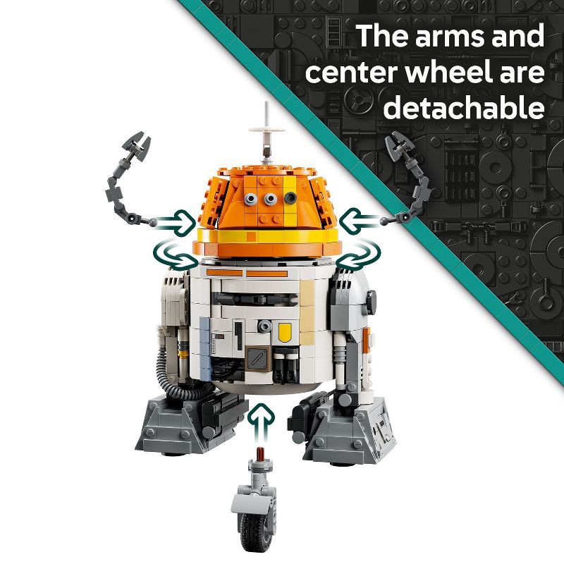 slide 5 of 7, LEGO Star Wars: Ahsoka Chopper (C1-10P) Astromech Droid Building Set 75416, 1 ct