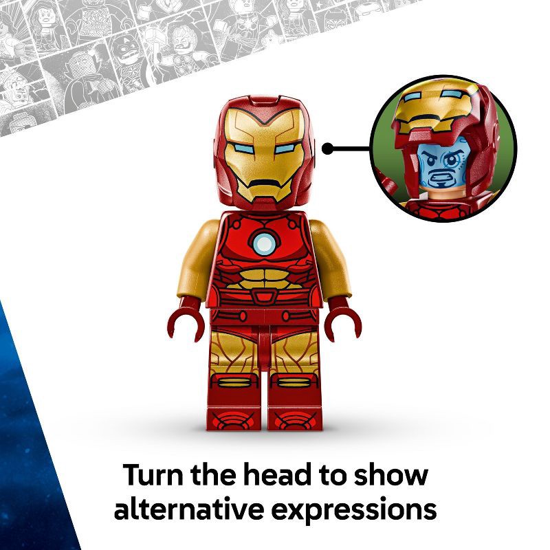 slide 4 of 6, LEGO Marvel Iron Man Mech vs. Ultron Superhero Building Toy Set 76307, 1 ct