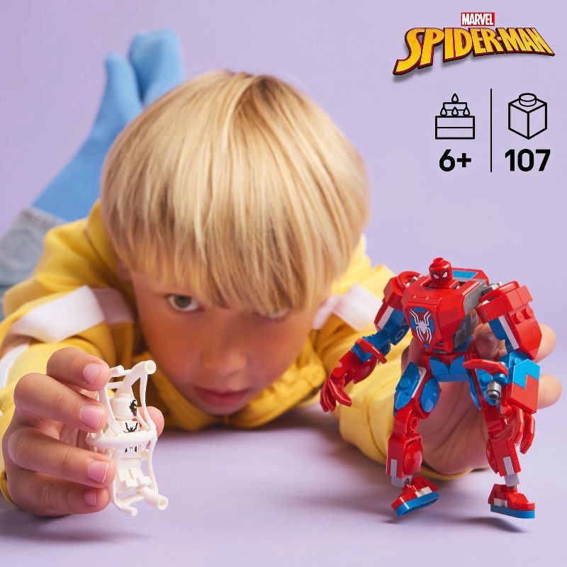slide 2 of 6, LEGO Marvel Spider-Man Mech vs. Anti-Venom Building Toy Set 76308, 1 ct