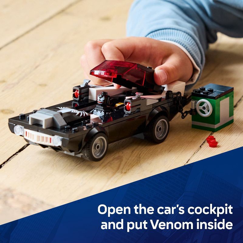 slide 3 of 6, LEGO Marvel Spider-Man vs. Venom Muscle Car Building Toy with 3 Minifigures 76309, 1 ct