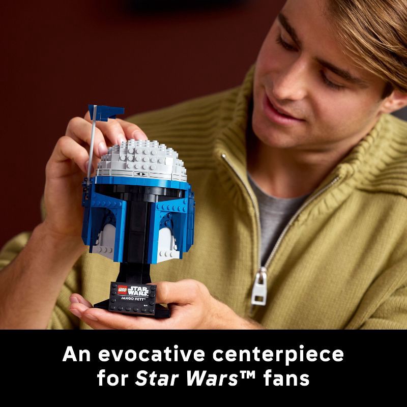 slide 6 of 7, LEGO Star Wars Jango Fett Helmet DIY Model Building Kit 75408, 1 ct