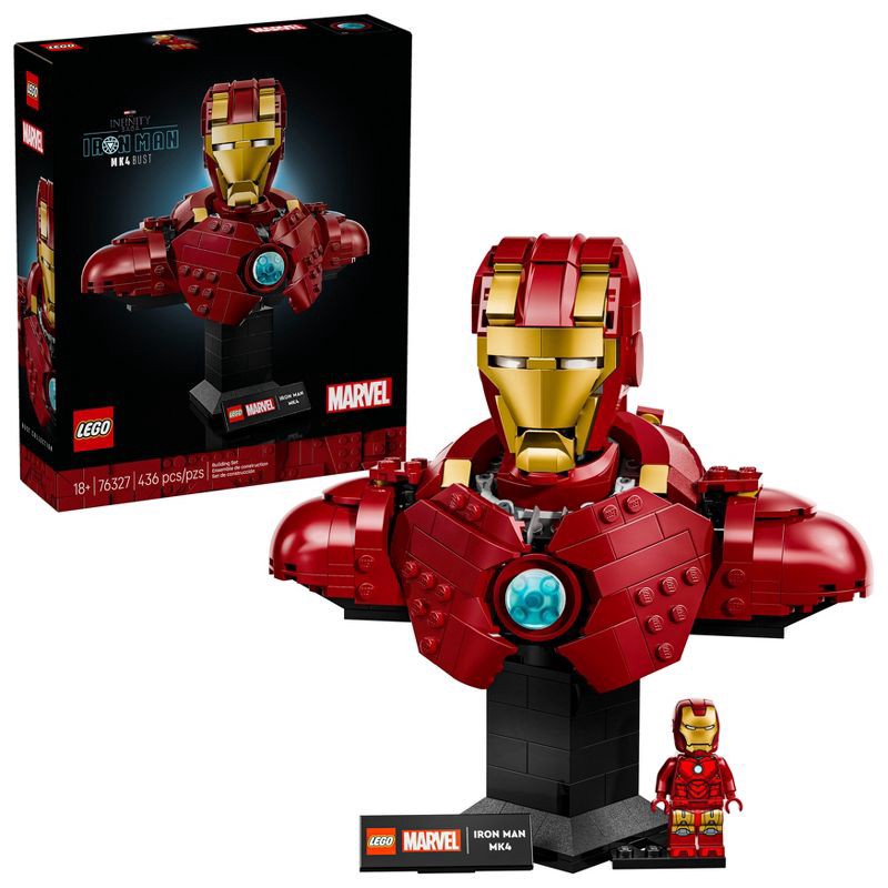 slide 1 of 7, LEGO Marvel Iron Man MK4 Bust Building Kit for Adults 76327, 1 ct