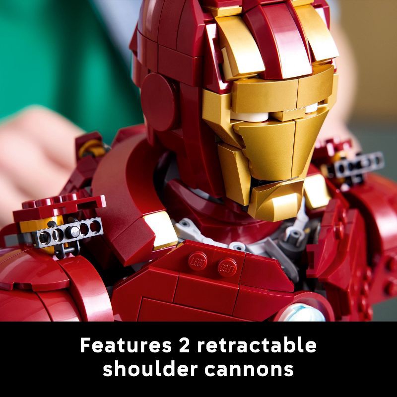slide 4 of 7, LEGO Marvel Iron Man MK4 Bust Building Kit for Adults 76327, 1 ct