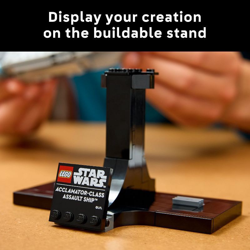 slide 5 of 7, LEGO Star Wars Acclamator-Class Assault Ship Buildable Spaceship Toy Model 75404, 1 ct
