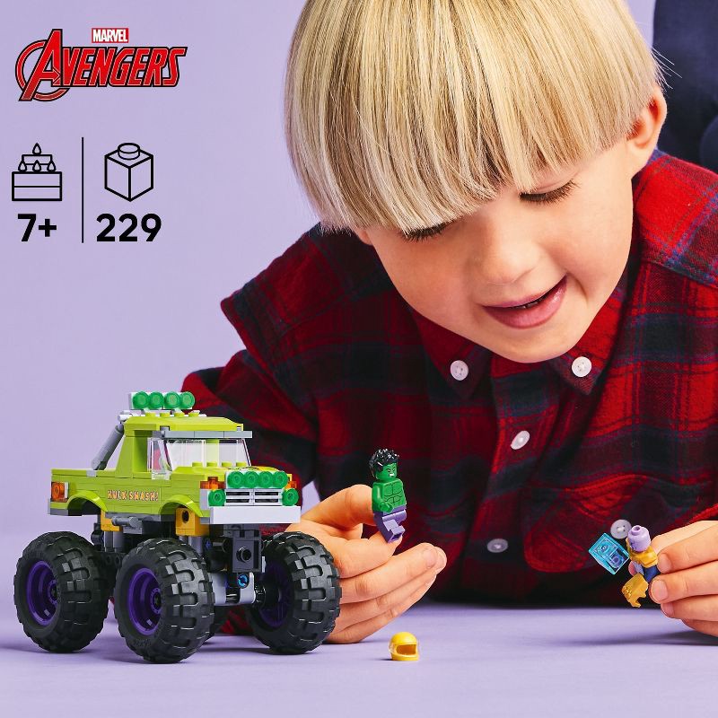 slide 2 of 6, LEGO Marvel The Hulk Truck vs. Thanos Building Set 76312, 1 ct