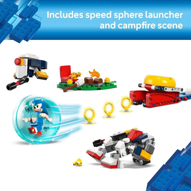 slide 3 of 6, LEGO Sonic the Hedgehog: Sonic's Campfire Clash Building Toy 77001, 1 ct