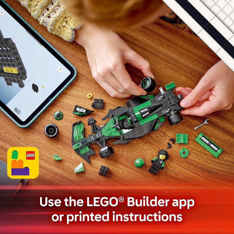 slide 6 of 7, LEGO Speed Champions KICK Sauber F1 Team C44 Race Car Toy Building Set 77247, 1 ct