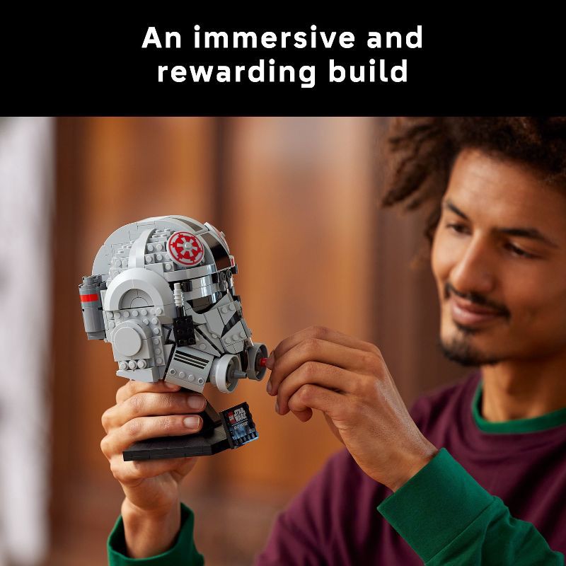 slide 3 of 7, LEGO Star Wars: The Empire Strikes Back AT-AT Driver Helmet Building Set for Adults 75429, 1 ct