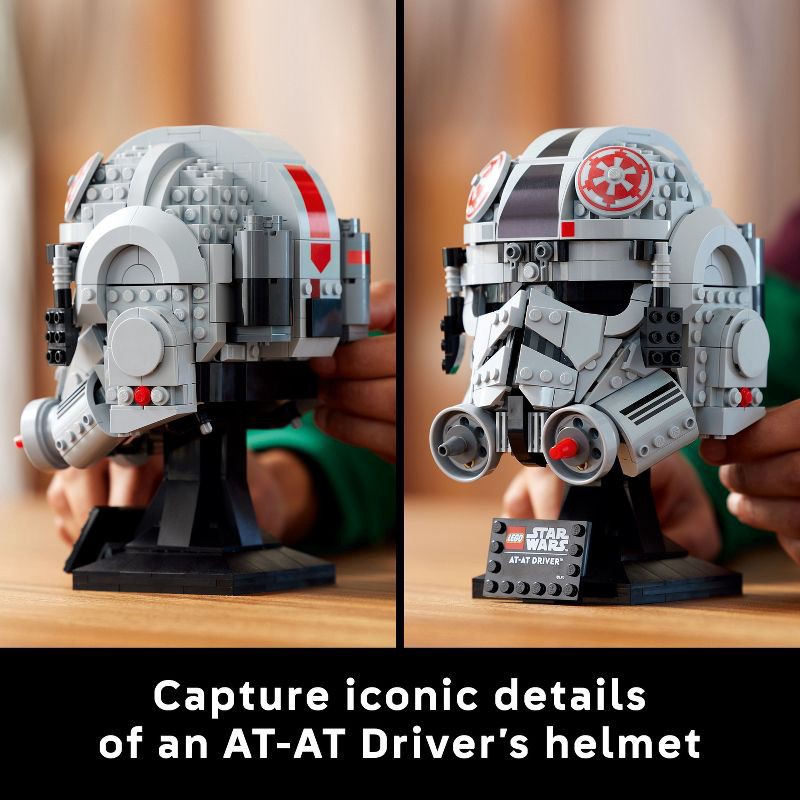 slide 4 of 7, LEGO Star Wars: The Empire Strikes Back AT-AT Driver Helmet Building Set for Adults 75429, 1 ct