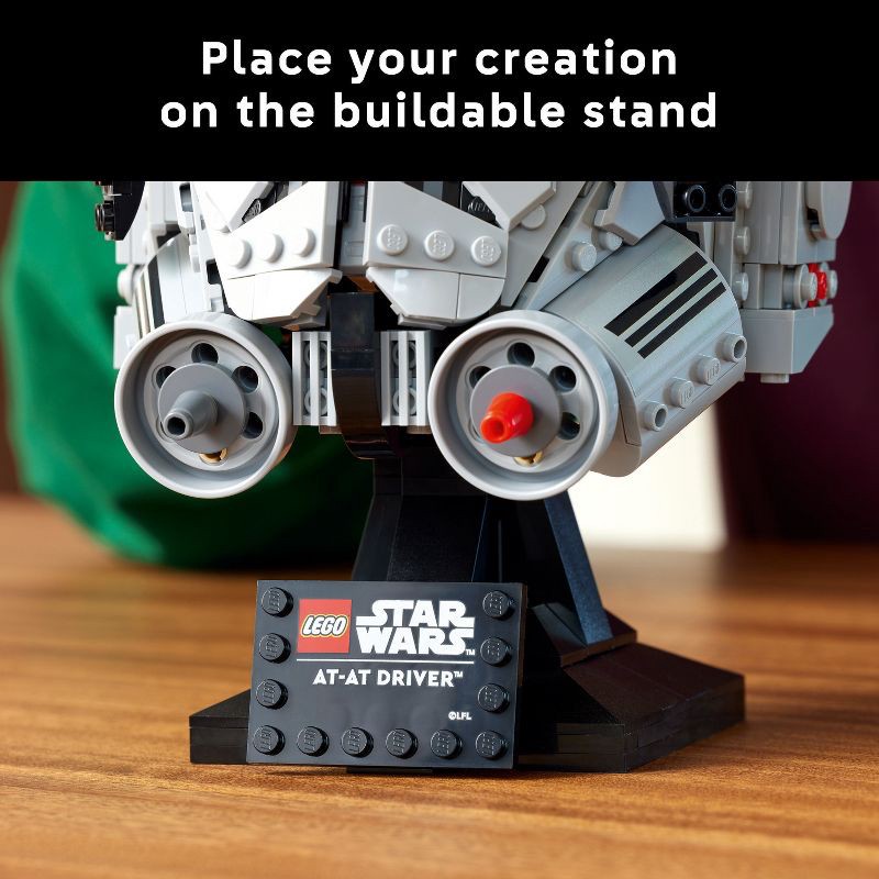 slide 5 of 7, LEGO Star Wars: The Empire Strikes Back AT-AT Driver Helmet Building Set for Adults 75429, 1 ct