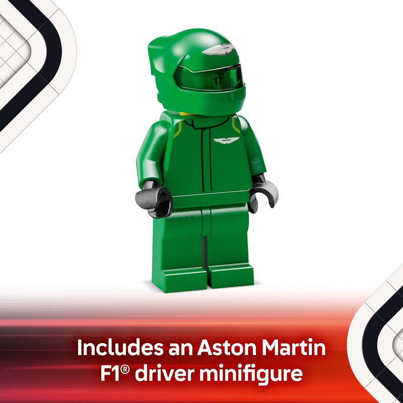 slide 4 of 7, LEGO Speed Champions Aston Martin Aramco F1 AMR24 Race Car Building Toy 77245, 1 ct