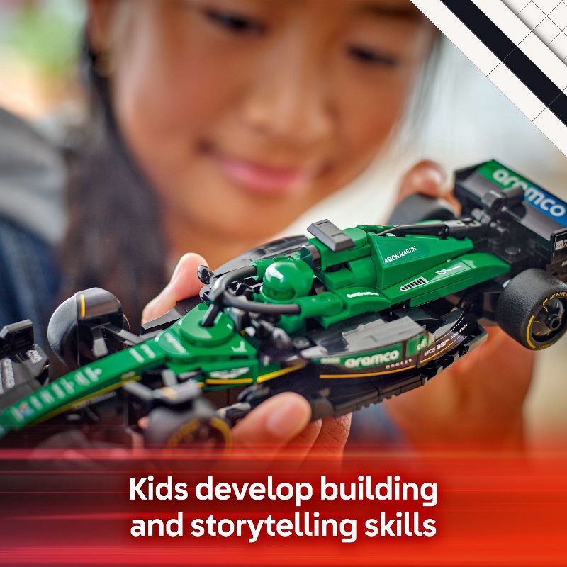 slide 5 of 7, LEGO Speed Champions Aston Martin Aramco F1 AMR24 Race Car Building Toy 77245, 1 ct