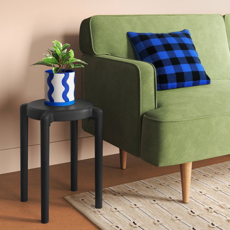 slide 2 of 5, Recycled Plastic Accent Side Table Black - Room Essentials™, 1 ct