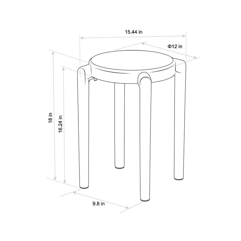 slide 5 of 5, Recycled Plastic Accent Side Table Black - Room Essentials™, 1 ct