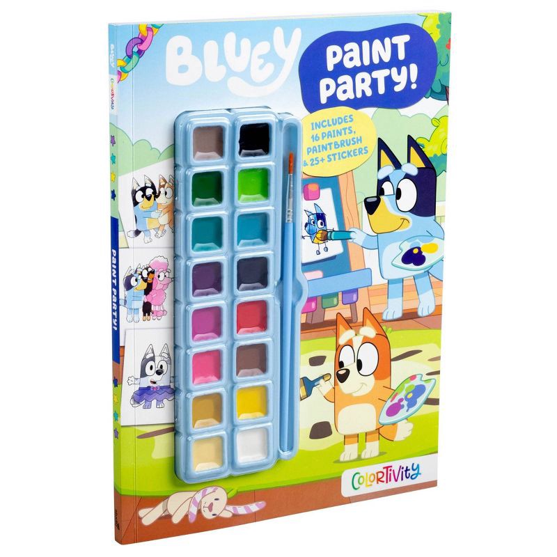 slide 2 of 8, Bluey Colortivity: Paint Party! - (Color & Activity with Paint) by Editors of Studio Fun International (Paperback), 1 ct