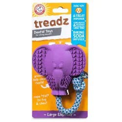 Arm & Hammer 3.34" Treadz Large Elephant Dog Rope Plush Toy - Purple