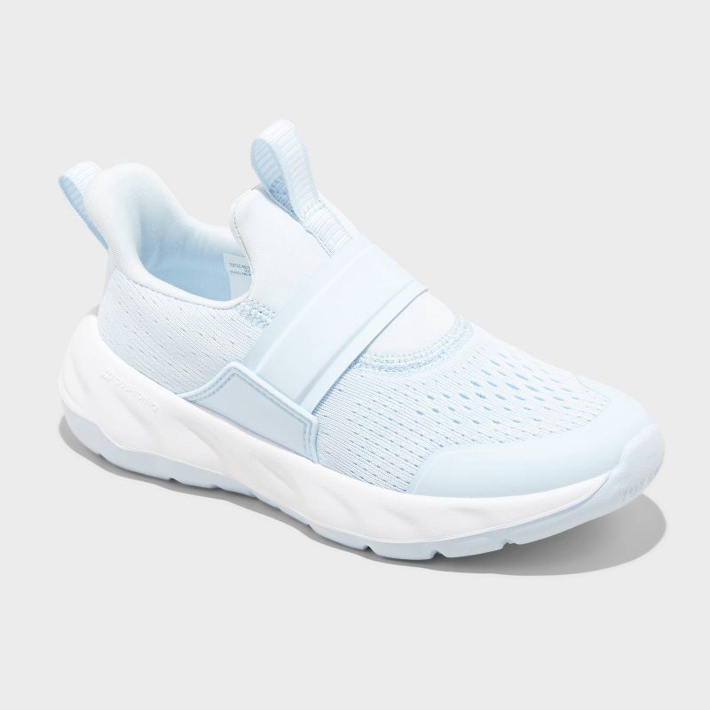 slide 1 of 4, Kids' Dillon Slip-On Performance Sneakers - All In Motion™ Light Blue 2: Non-Marking Sole, Shock Absorption, 1 ct