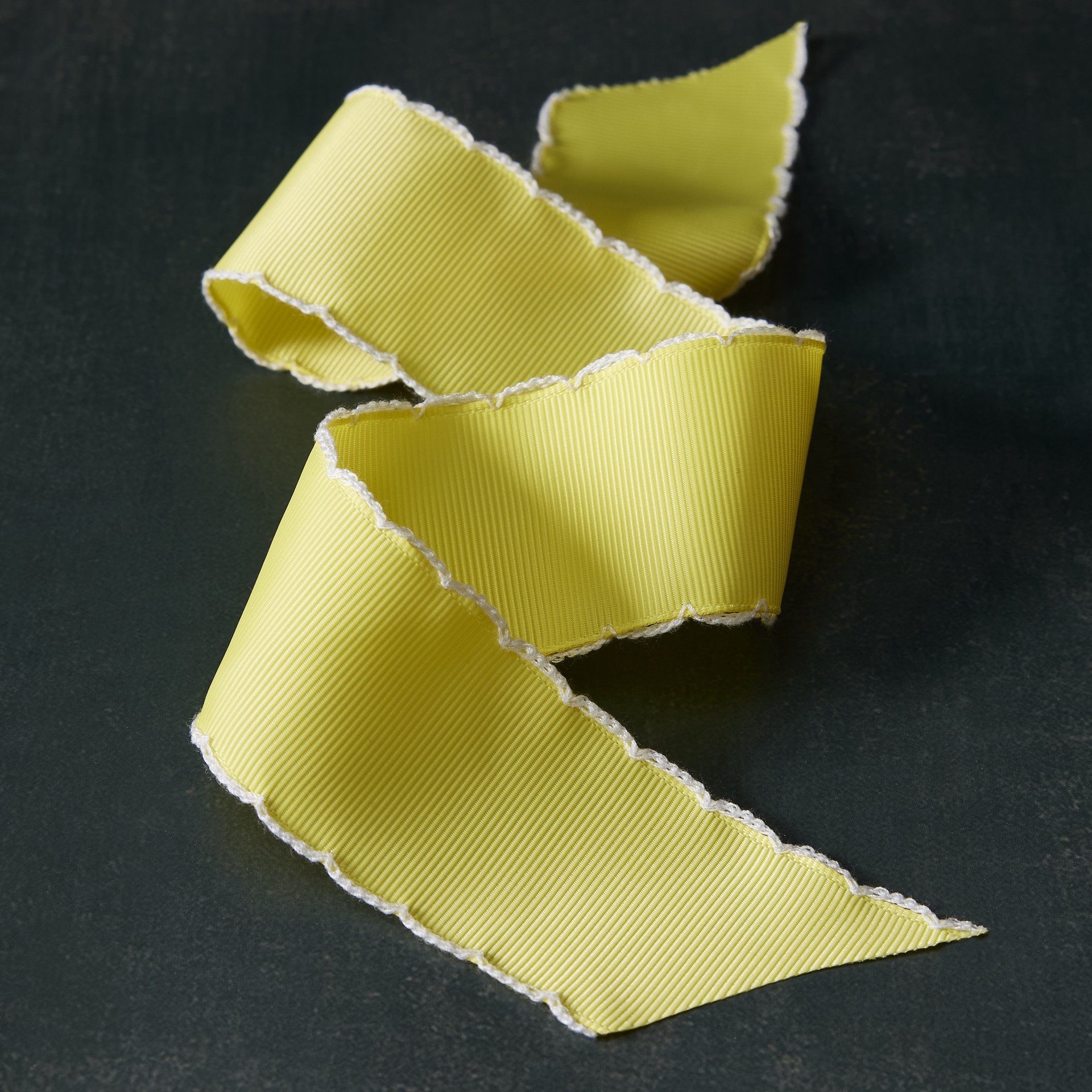 slide 2 of 2, 1.5" X 3yd. Grosgrain Yellow Stitched Edge Solid Ribbon By Celebrate It Classic, 1.5 in x 3 yd