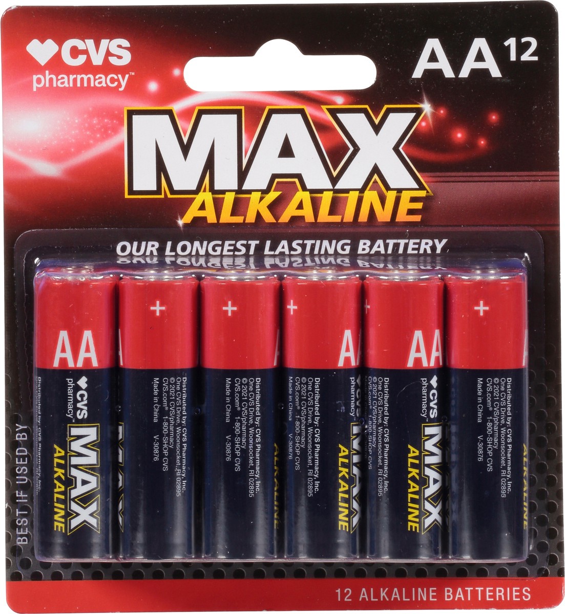 slide 8 of 10, CVS Pharmacy Max AA Alkaline Batteries 12 12 ea, 12 ct