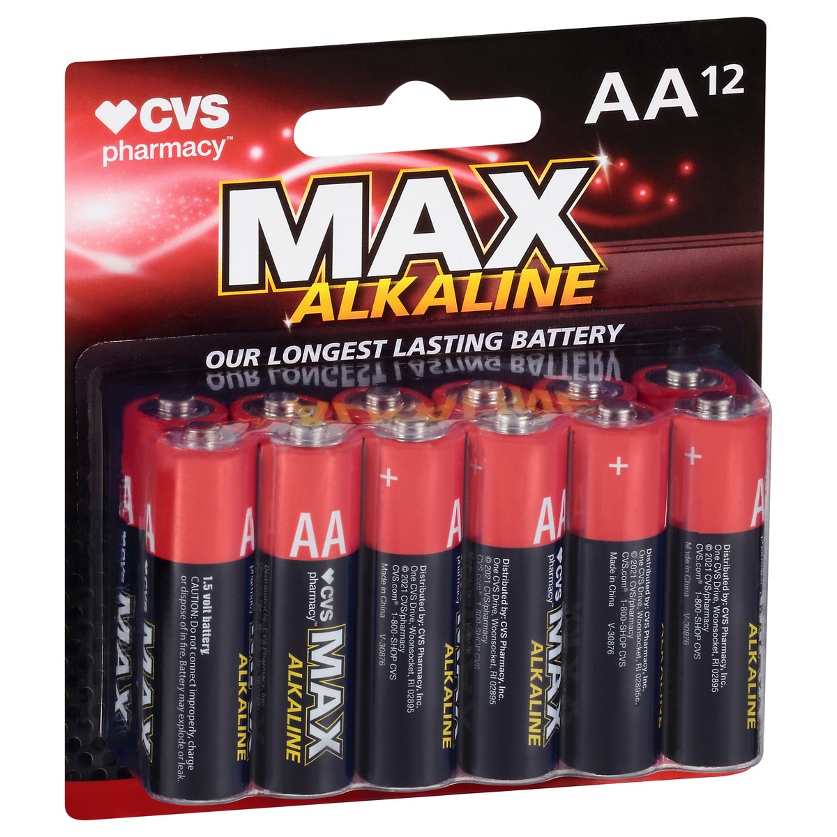 slide 6 of 10, CVS Pharmacy Max AA Alkaline Batteries 12 12 ea, 12 ct