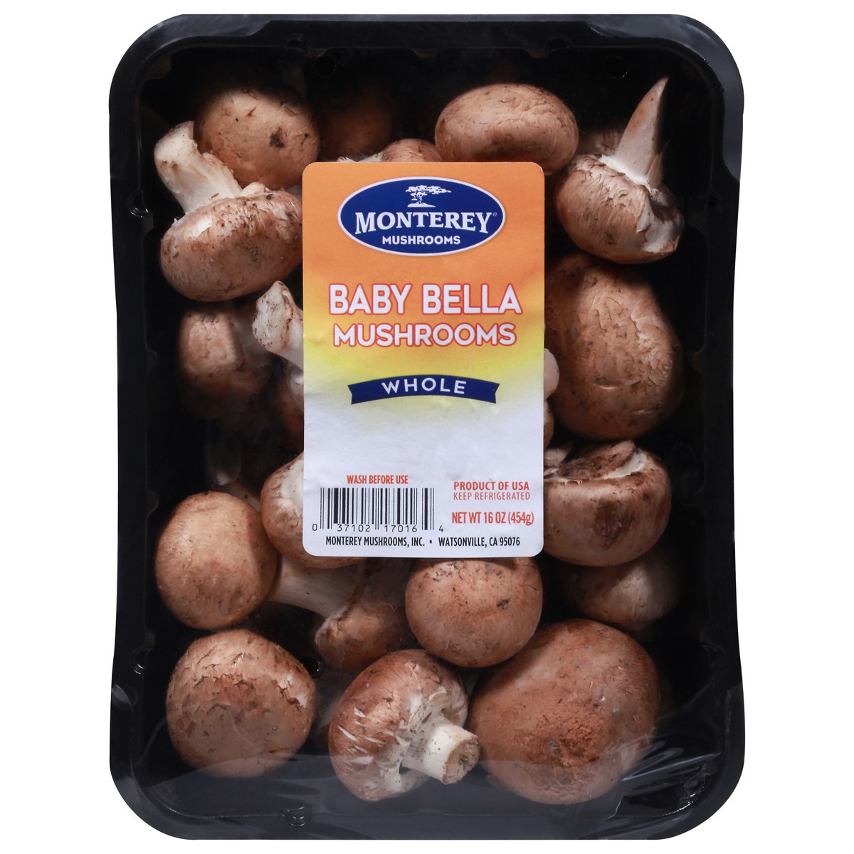 slide 1 of 9, Monterey Mushrooms Whole Baby Bellas, 16 oz