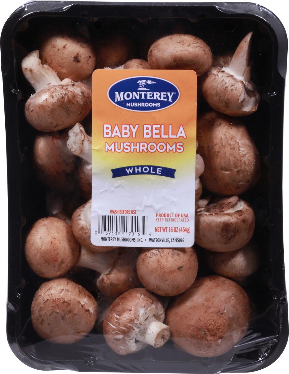 slide 6 of 9, Monterey Mushrooms Whole Baby Bellas, 16 oz