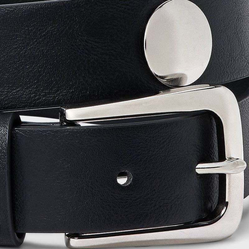 slide 3 of 3, Elevated Stud Belt - Universal Thread™ Black XXL: Buckle Closure, Solid Pattern, 1 ct
