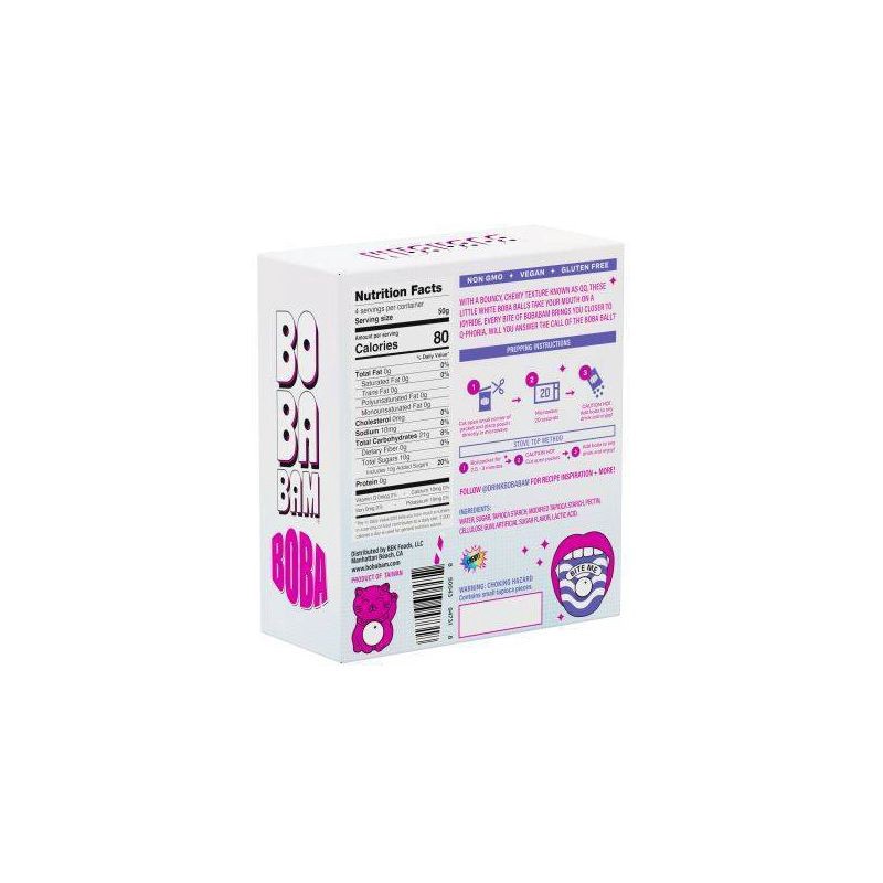 slide 2 of 2, Boba Bam BobaBam Instant Sweet White Chewy Boba Pearls - 7.1oz/4ct, 4 ct; 7.1 oz