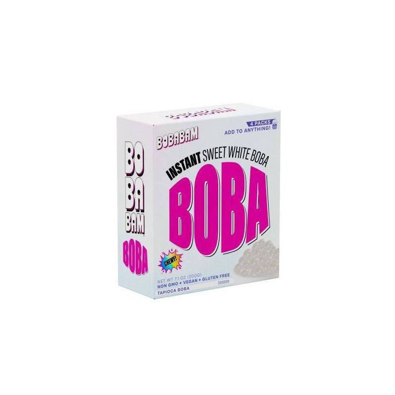 slide 1 of 2, Boba Bam BobaBam Instant Sweet White Chewy Boba Pearls - 7.1oz/4ct, 4 ct; 7.1 oz