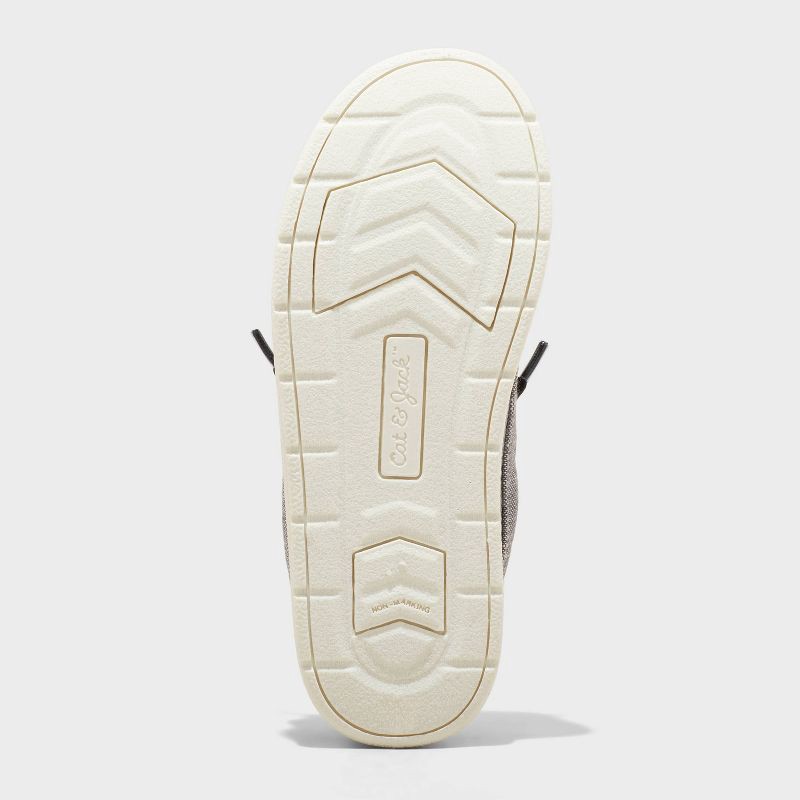 slide 4 of 4, Kids' Briar Slip-On Sneakers - Cat & Jack™ Charcoal Gray 6: Elastic Laces, Canvas, Low Top, 1 ct